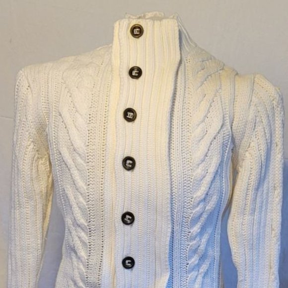 NEO Unisex Cardigan White Sweater - Picture 3 of 6